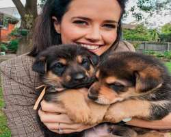 She loves animals so much and shows her utmost love by cuddling them.